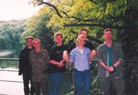  powrót z zajêæ z linami (w tle jez. szmaragdowe)